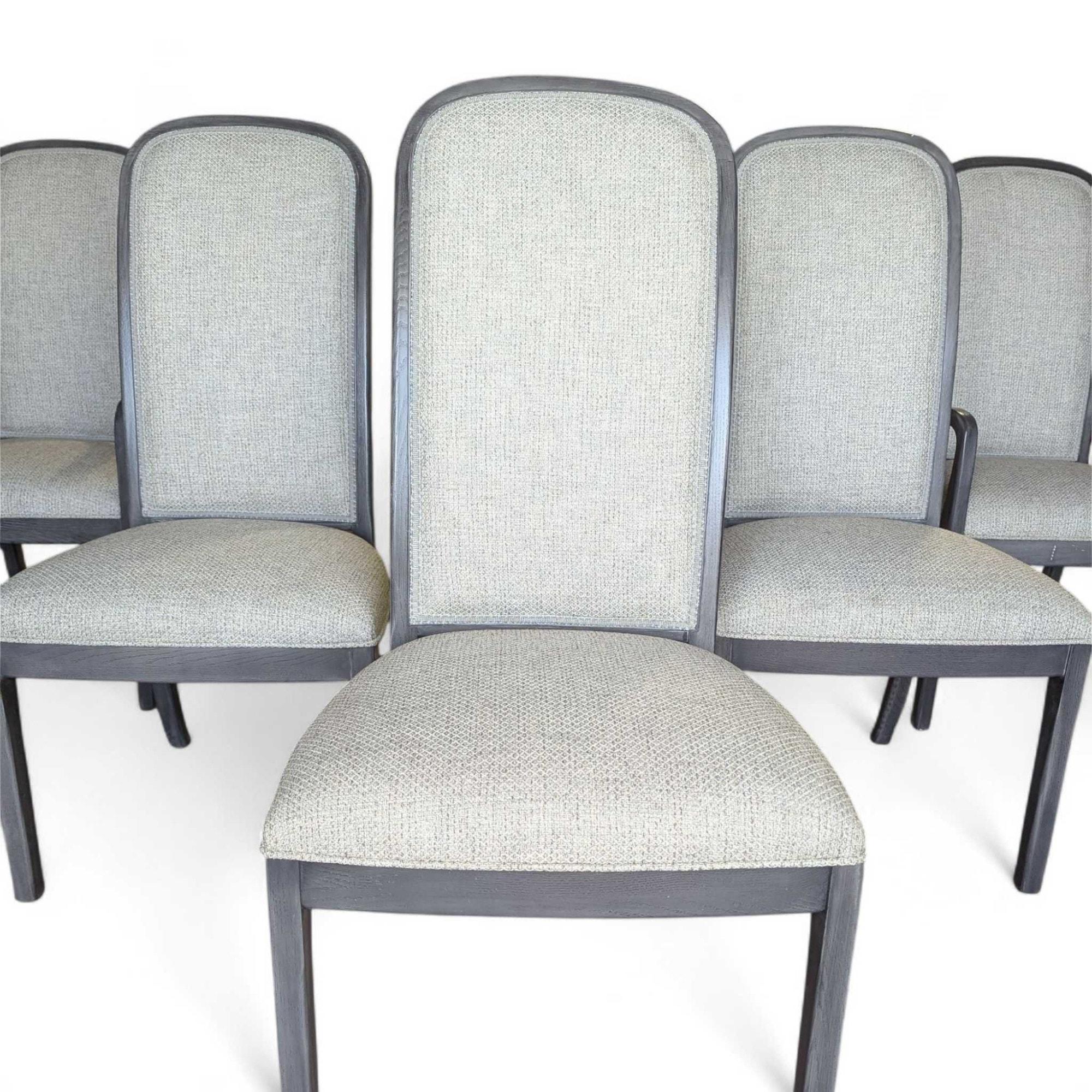 Contemporary Traditional Dining Chairs, Set of Six, Reupholstered and Refinished en vente 11