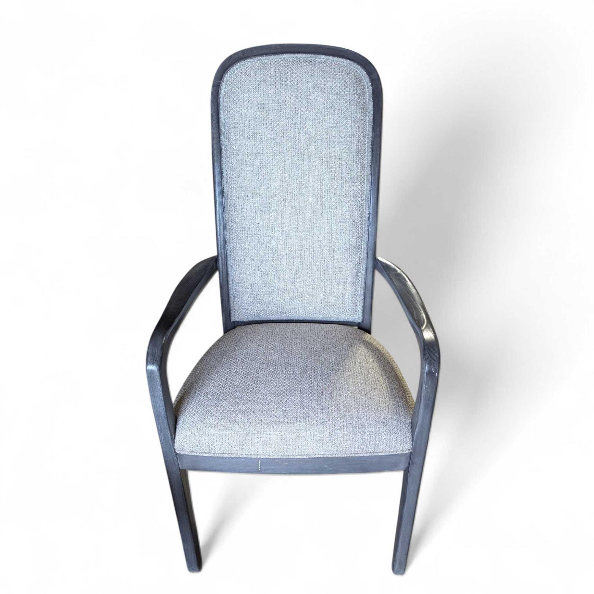 Bois Contemporary Traditional Dining Chairs, Set of Six, Reupholstered and Refinished en vente