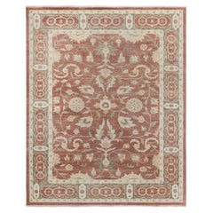 Contemporary Traditional Flatweave Beige Carpet "Vinerose" by Doris Leslie Blau