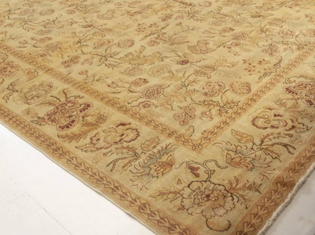 Wool Contemporary Traditional Inspired Floral Design Rug by Doris Leslie Blau For Sale