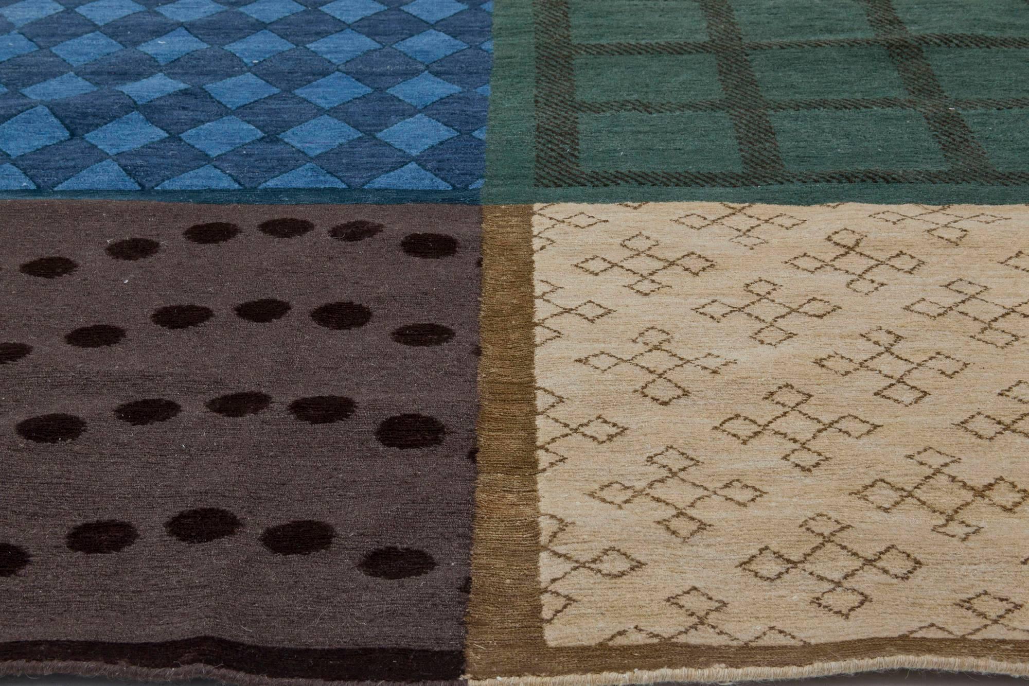 Modern Contemporary Traditional Nepalese Handmade Wool Rug by Doris Leslie Blau For Sale