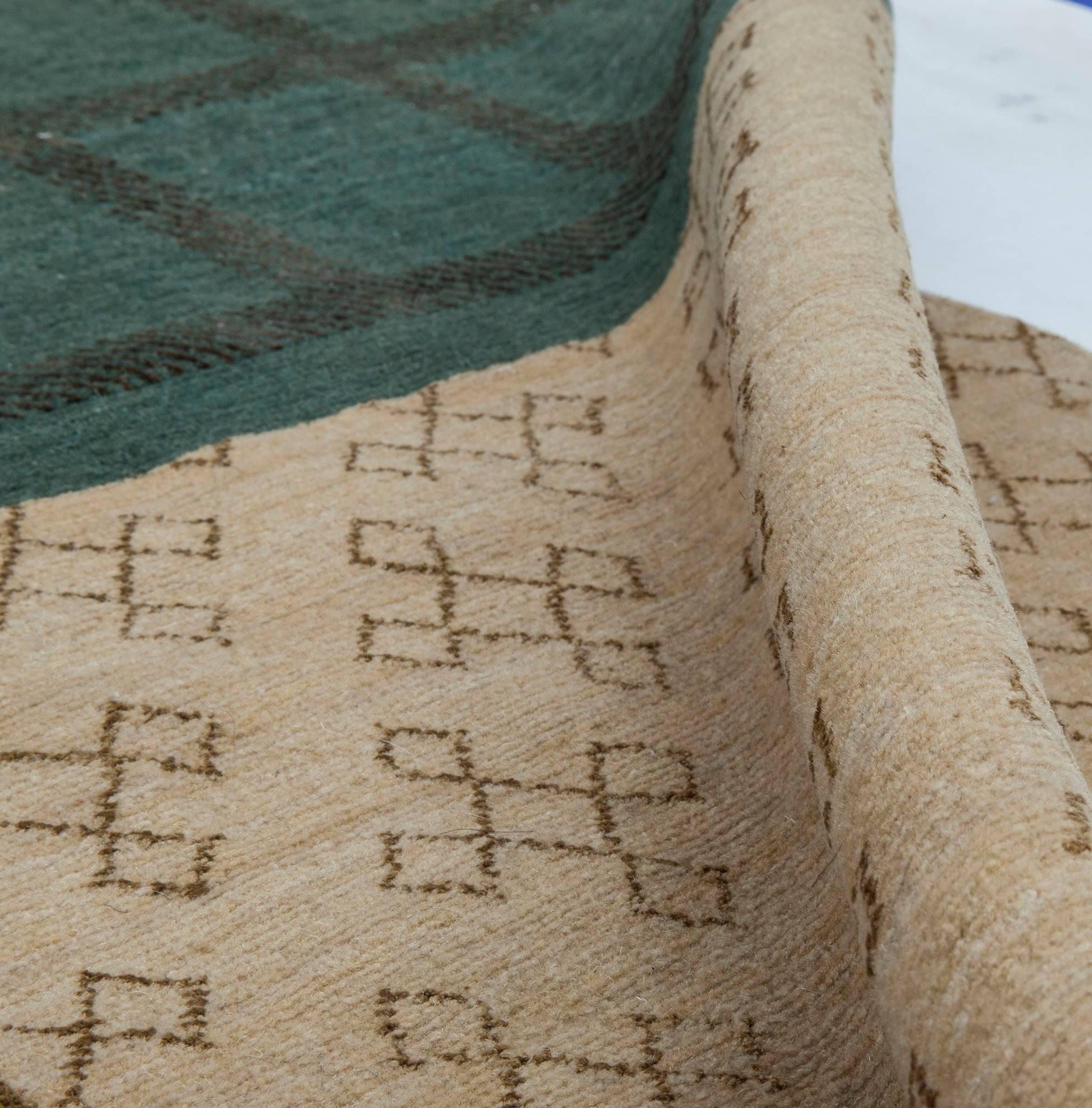 Tibetan Contemporary Traditional Nepalese Handmade Wool Rug by Doris Leslie Blau For Sale