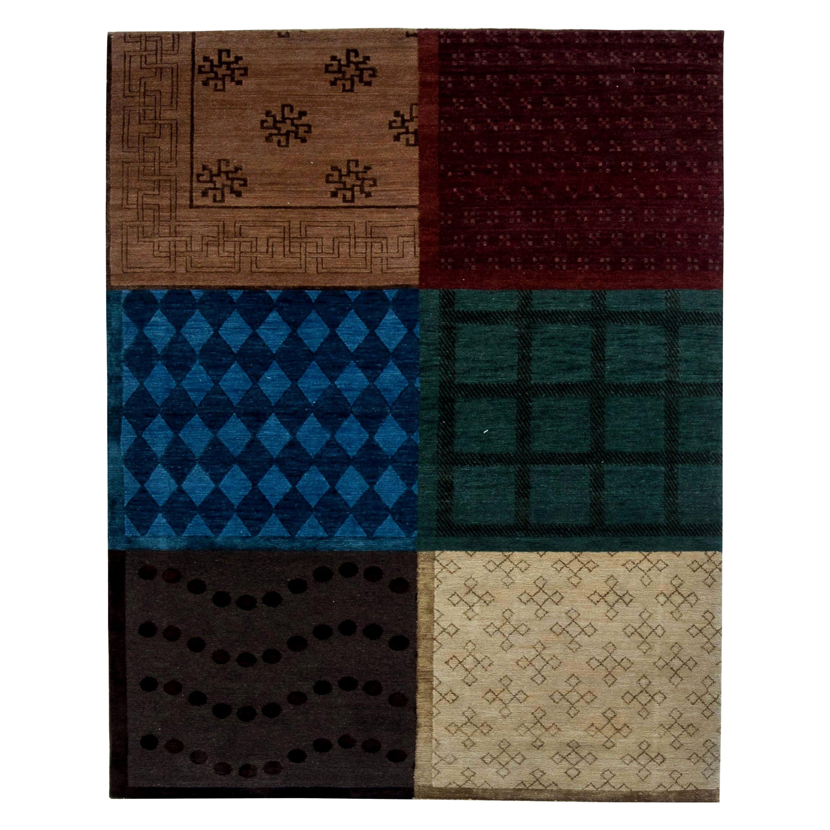 Contemporary Traditional Nepalese Handmade Wool Rug by Doris Leslie Blau
