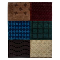 Tapis de laine népalais contemporain et traditionnel fait à la main par Doris Leslie Blau