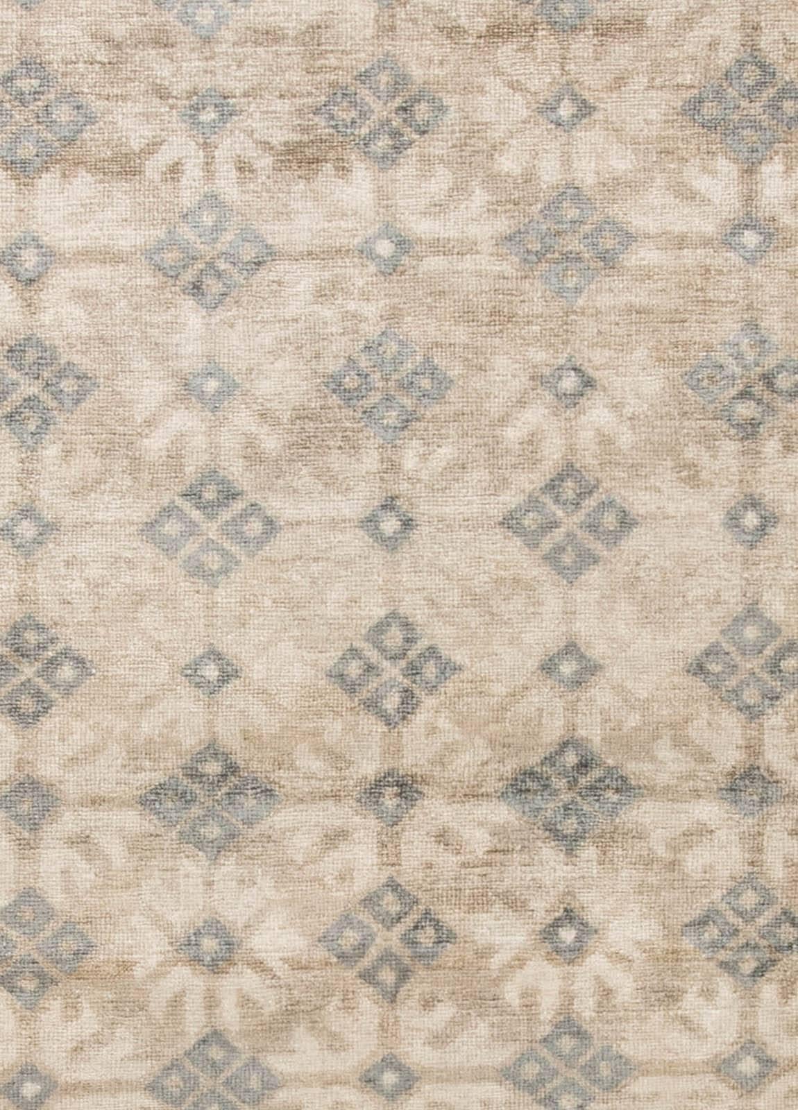 Moderner Samarkand-inspirierter Wollteppich von Doris Leslie Blau.
Größe: 12'5