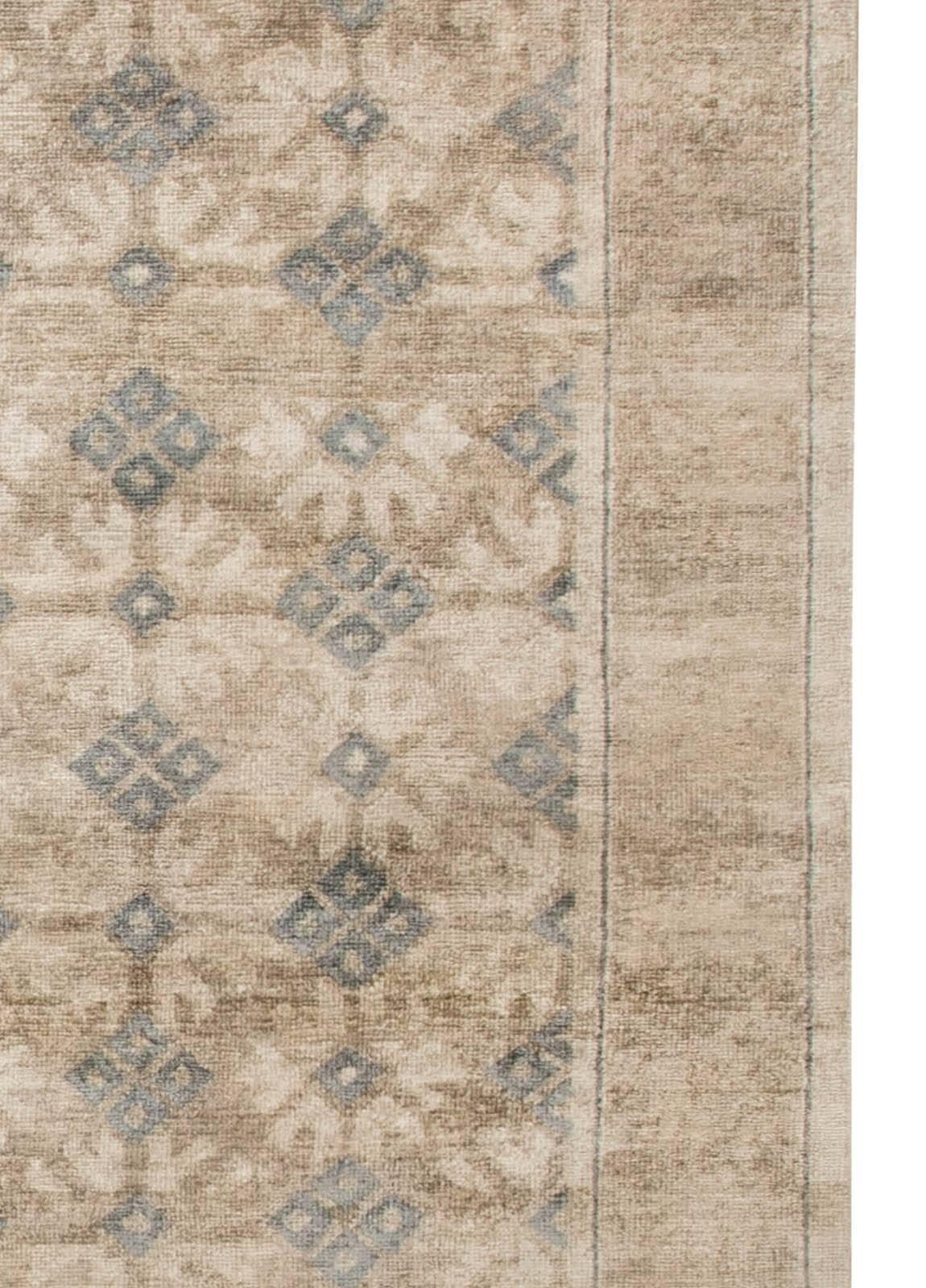 Moderner Samarkand-inspirierter Wollteppich von Doris Leslie Blau (Wolle) im Angebot