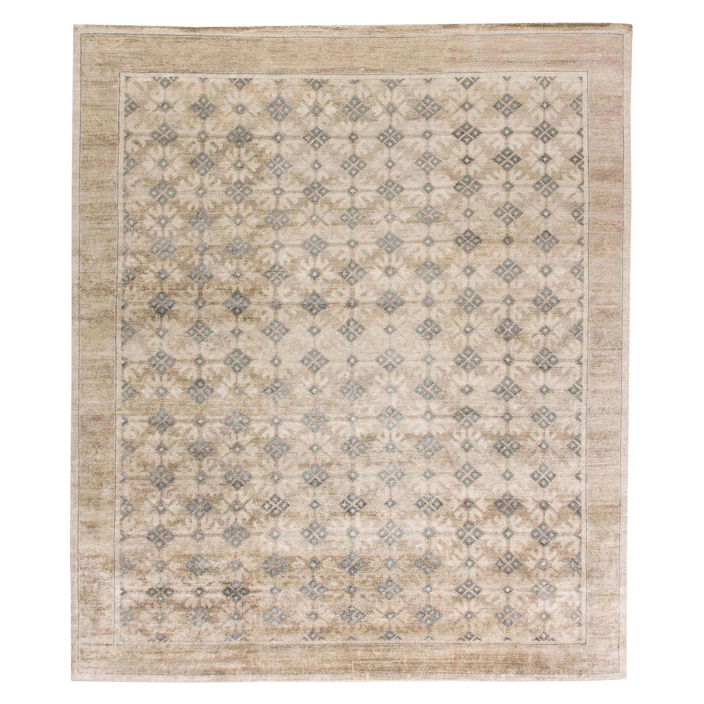 Modern Samarkand-Inspired Wool Rug by Doris Leslie Blau