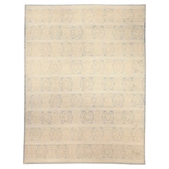 Contemporary Traditional Rug Sultanabad Beige With Blue "Vespero"