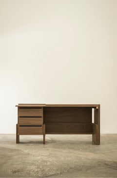 Bureau de lecture transformable et banc contemporain avec lampe en laiton intégrée