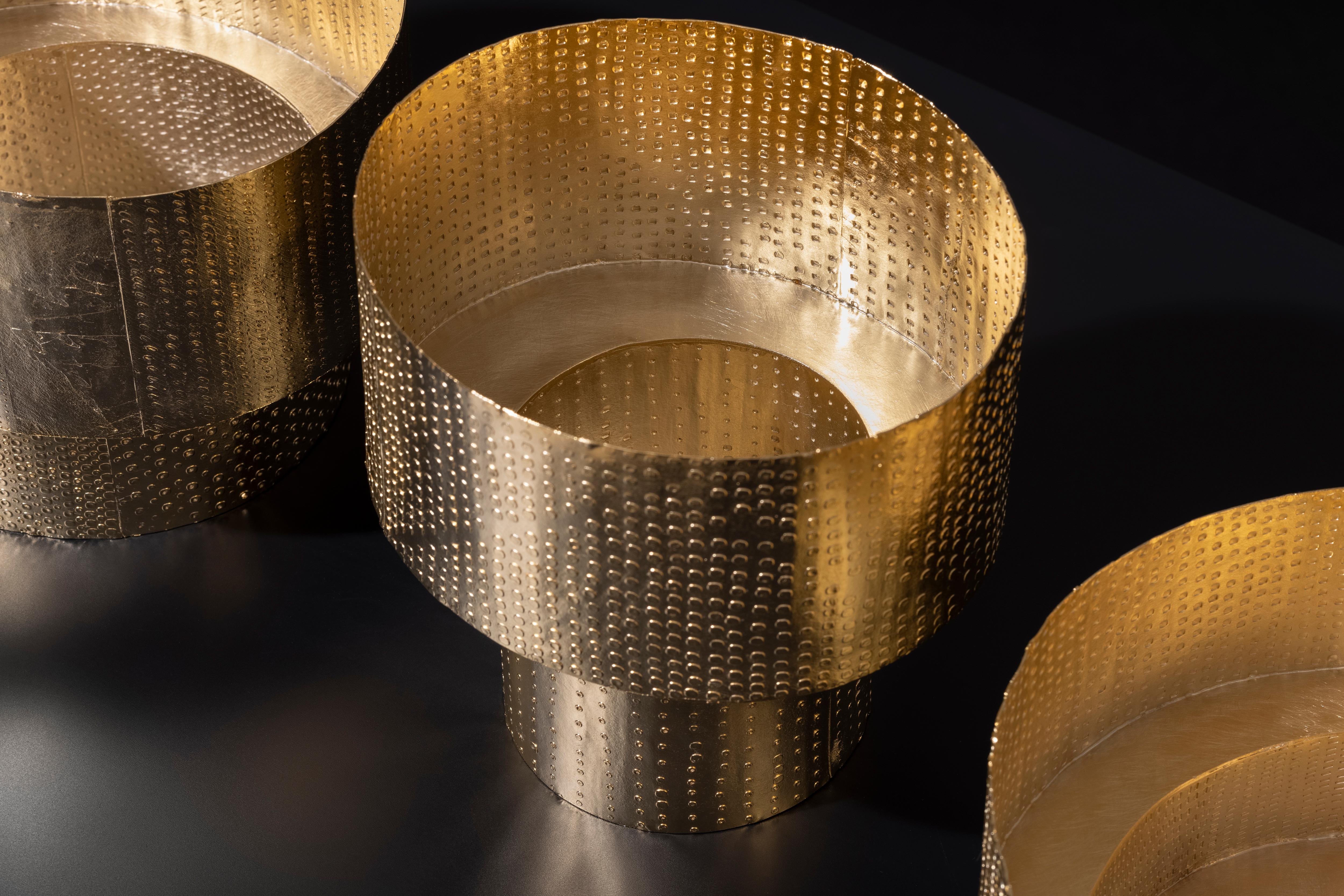 Contemporary Transition of Traces Ornament gold plated brass In New Condition For Sale In 1204, CH