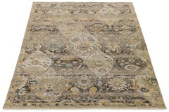 Alfombra Transicional Contemporánea - Lana Anudada a Mano en Arena, Moca y Ocre