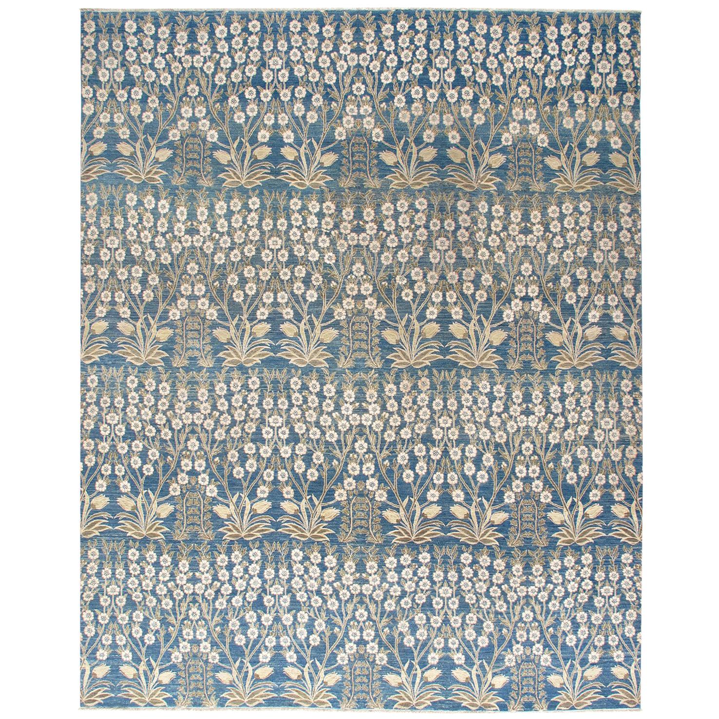 Contemporary Transitional Decorative Bidjar Floral Rug For Sale