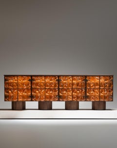 Contemporary Translucent Tile Credenza Cabinet by REM Atelier, Netherlands