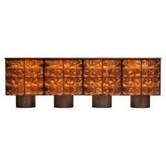 Contemporary Translucent Tile Credenza Cabinet by REM Atelier, Netherlands