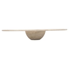 Table basse contemporaine en travertin, Italie