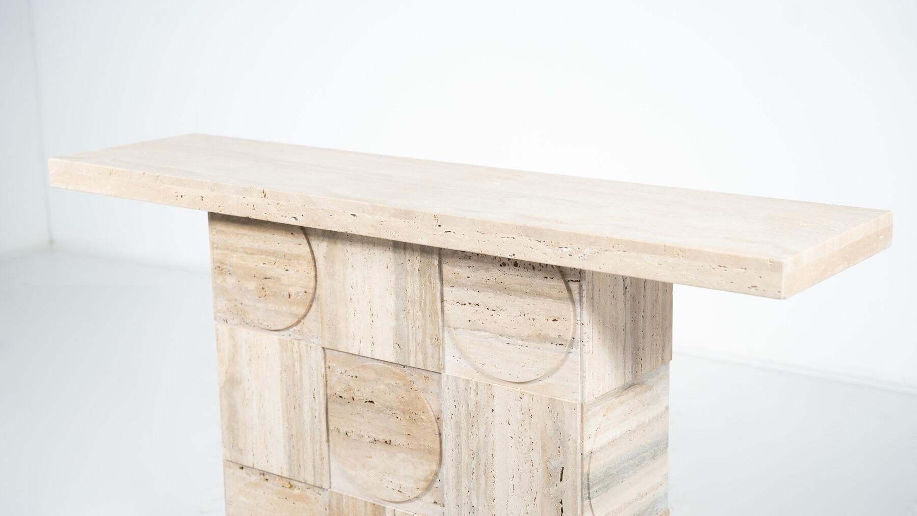 Contemporary Konsole aus Travertin, Italien im Angebot 2