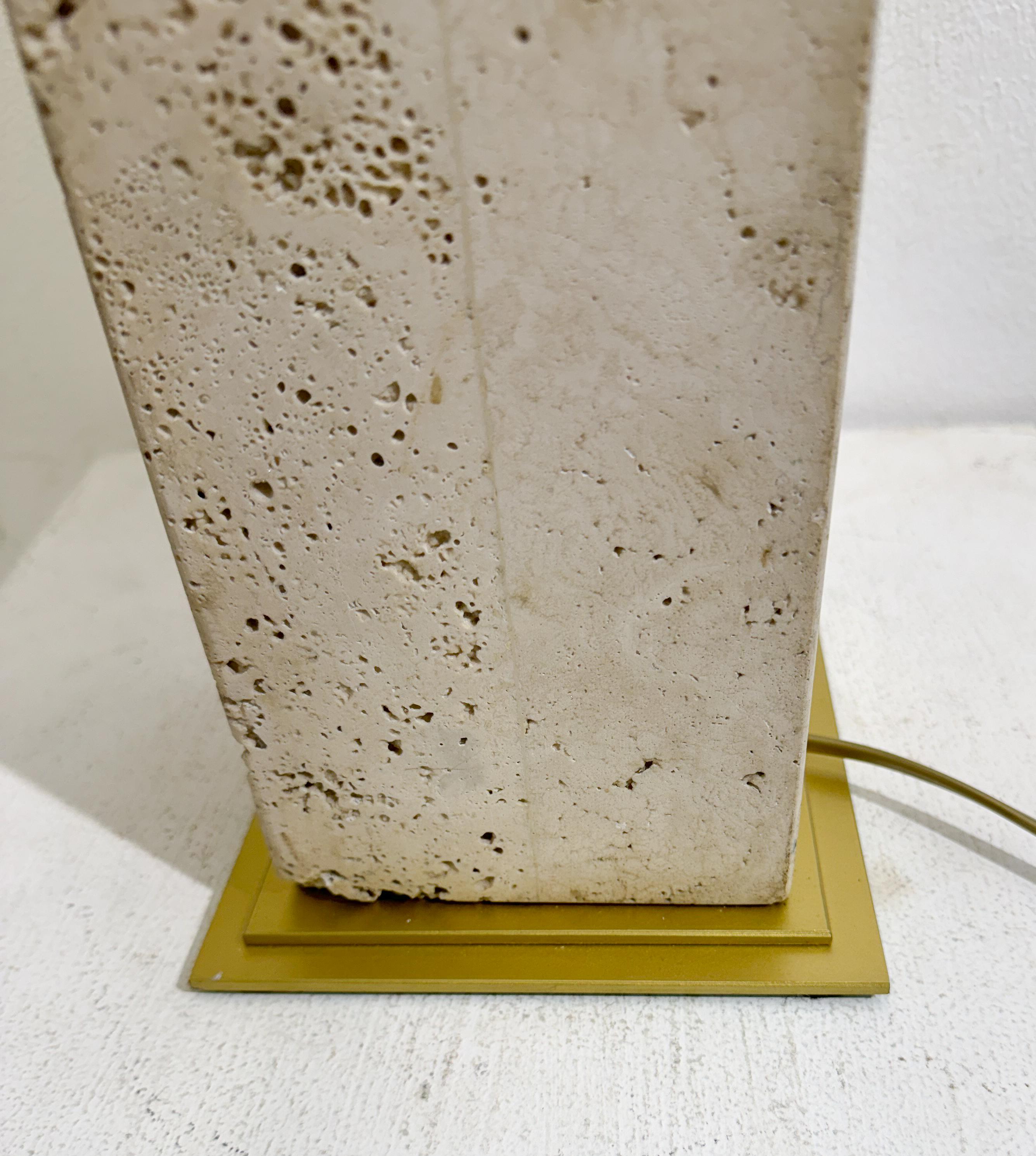 Contemporary Travertine Lamp, Italy For Sale 1
