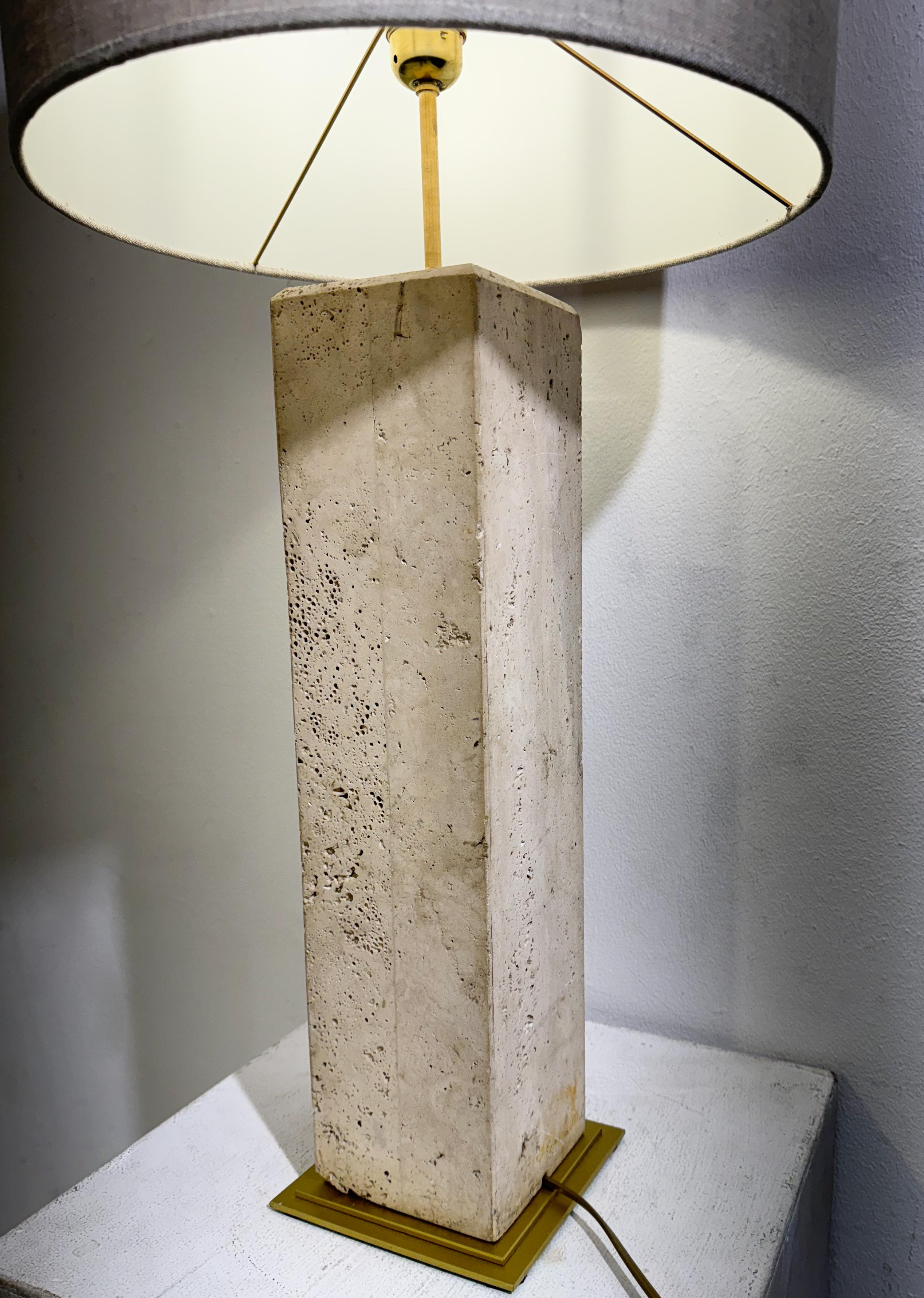 Contemporary Travertine Lamp, Italy For Sale 2