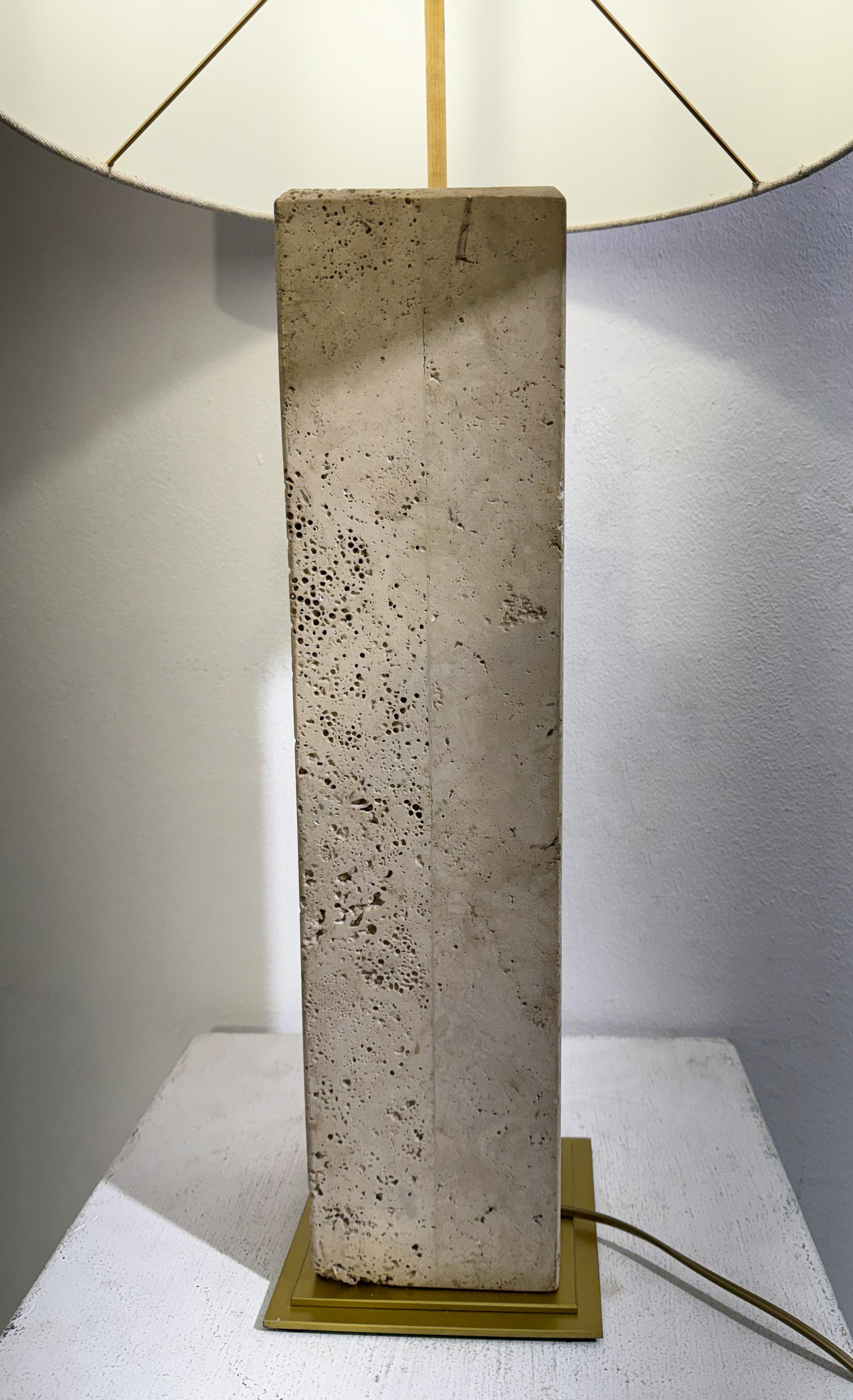 Contemporary Travertine Lamp, Italy For Sale 3