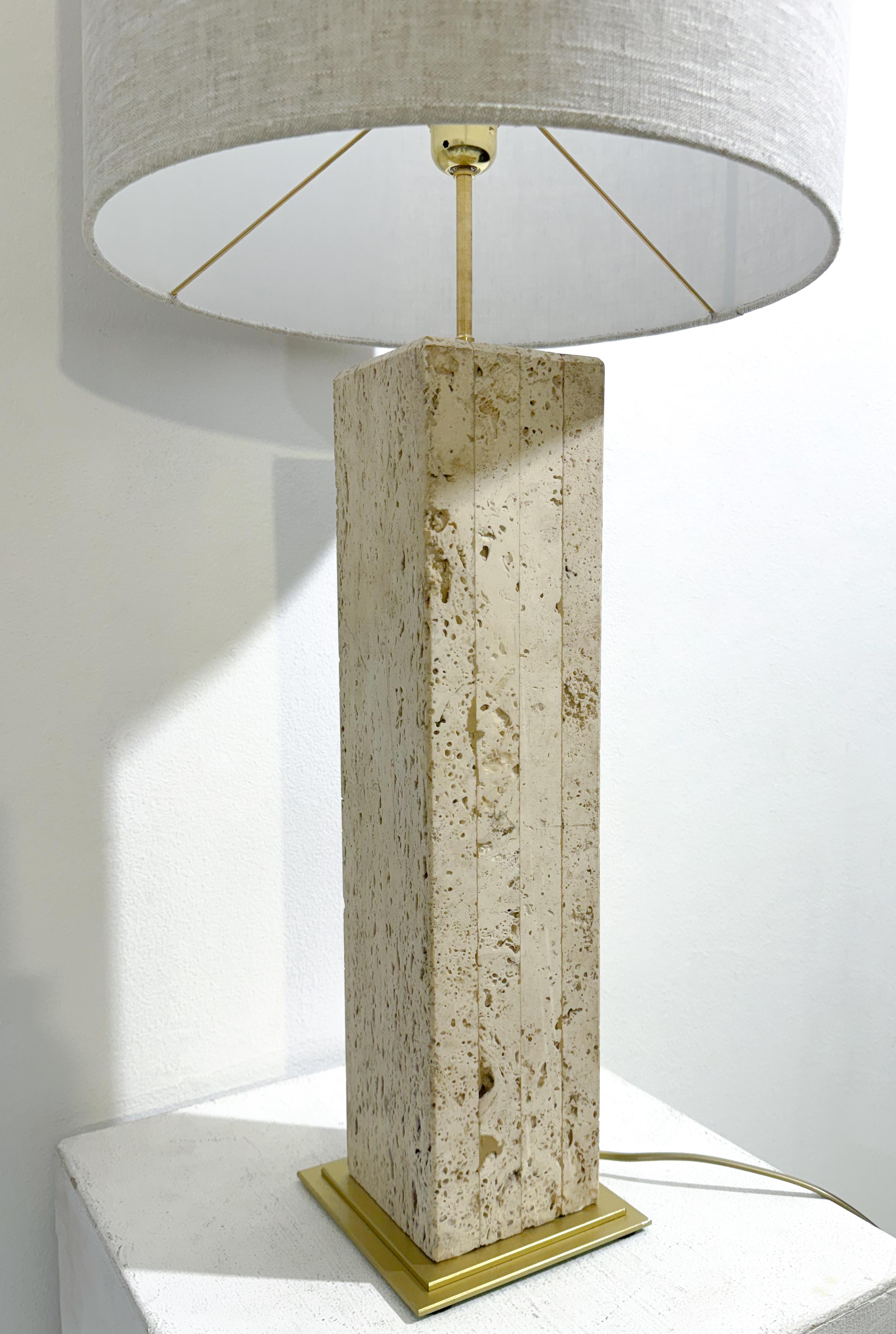 Contemporary Travertine Lamp, Italy For Sale 4
