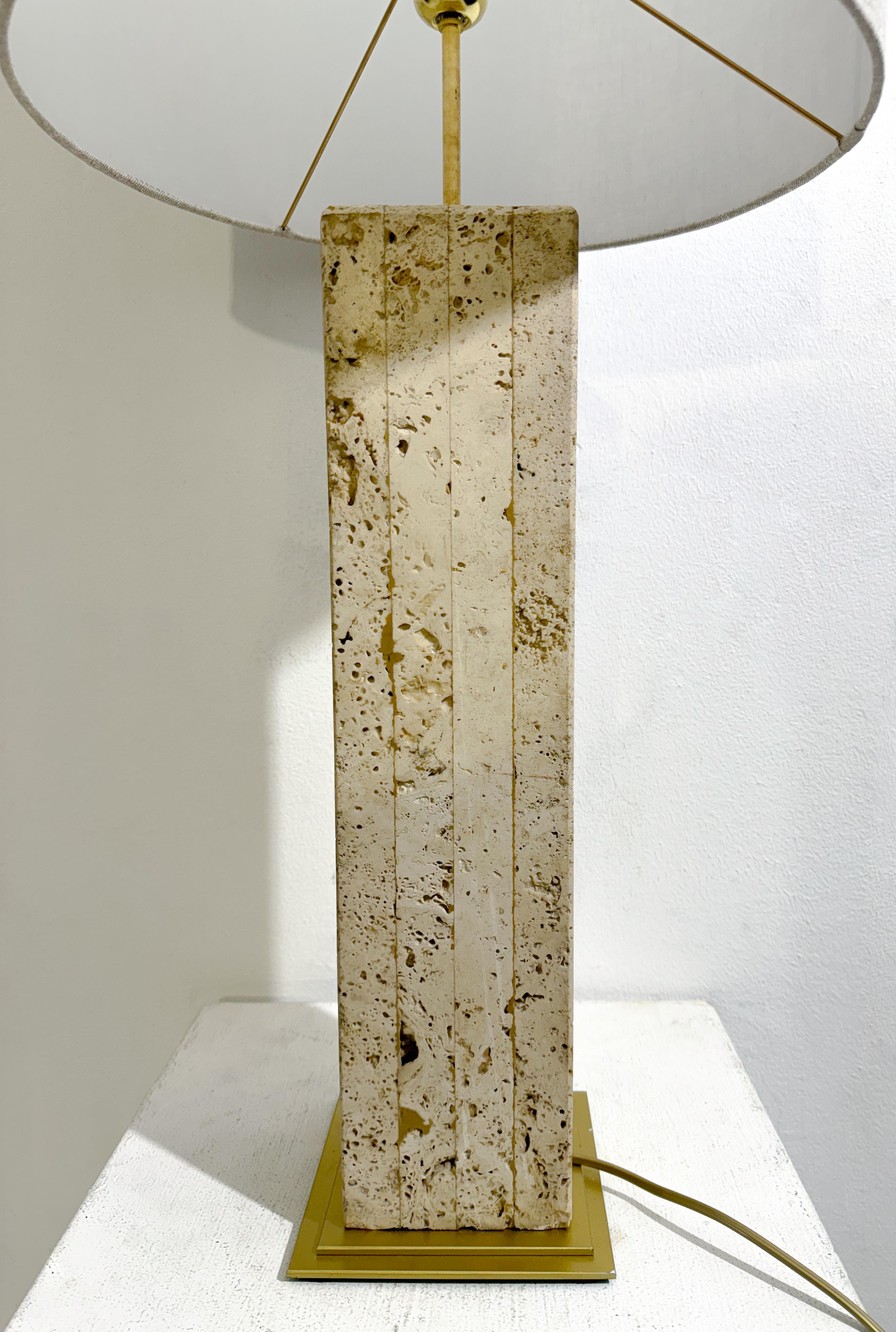 Contemporary Travertine Lamp, Italy For Sale 5