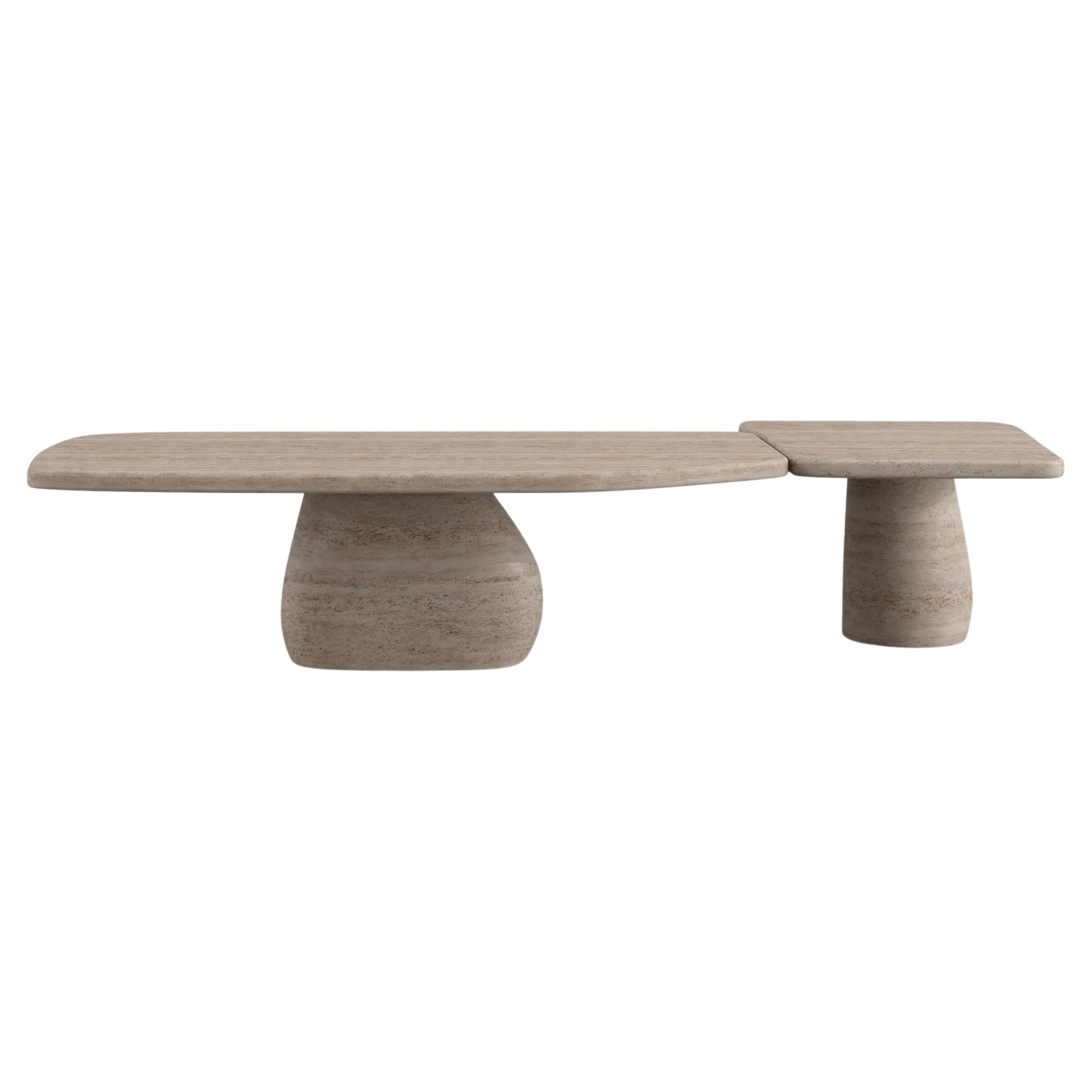 Mesa de comedor contemporánea Travertino Pigalle, 330 by Armand & Francine