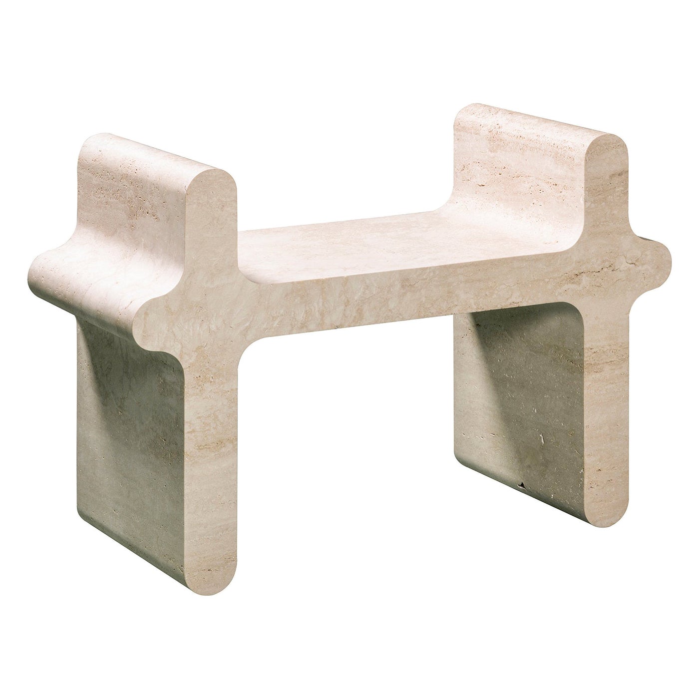 Contemporary Travertine Stool, Ossicle N.1 by Francesco Balzano for Giobagnara For Sale