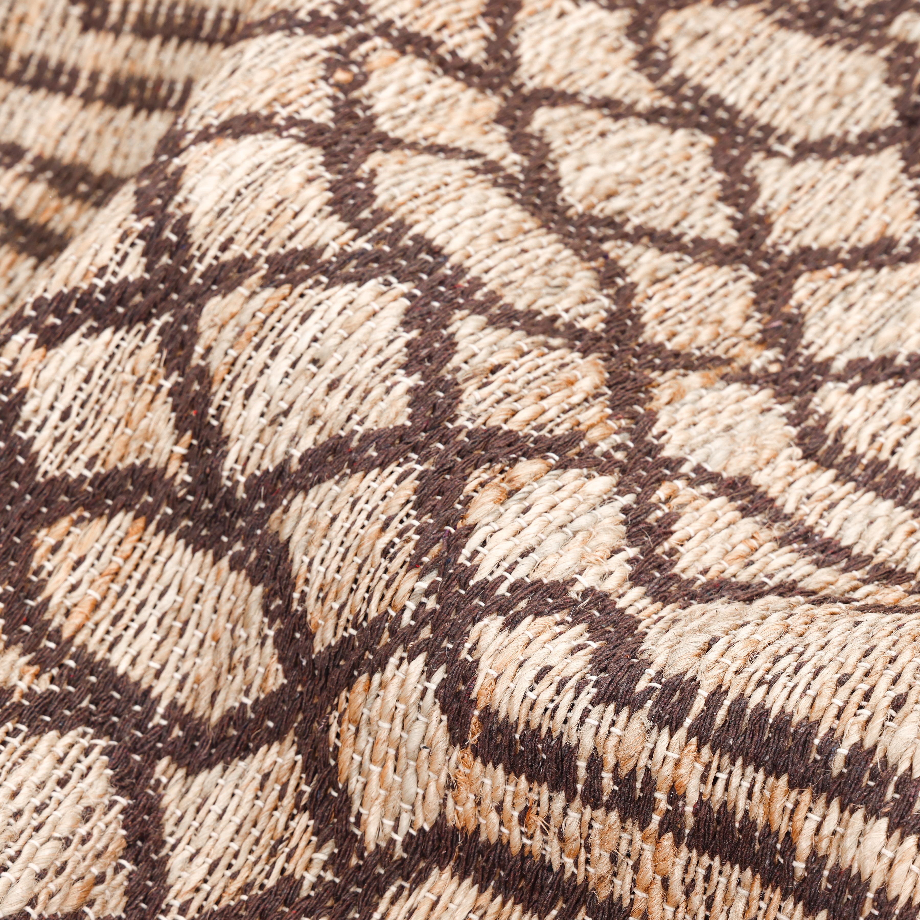 Contemporary Trellis Hand Made Brown Bereich Teppich 3' 0