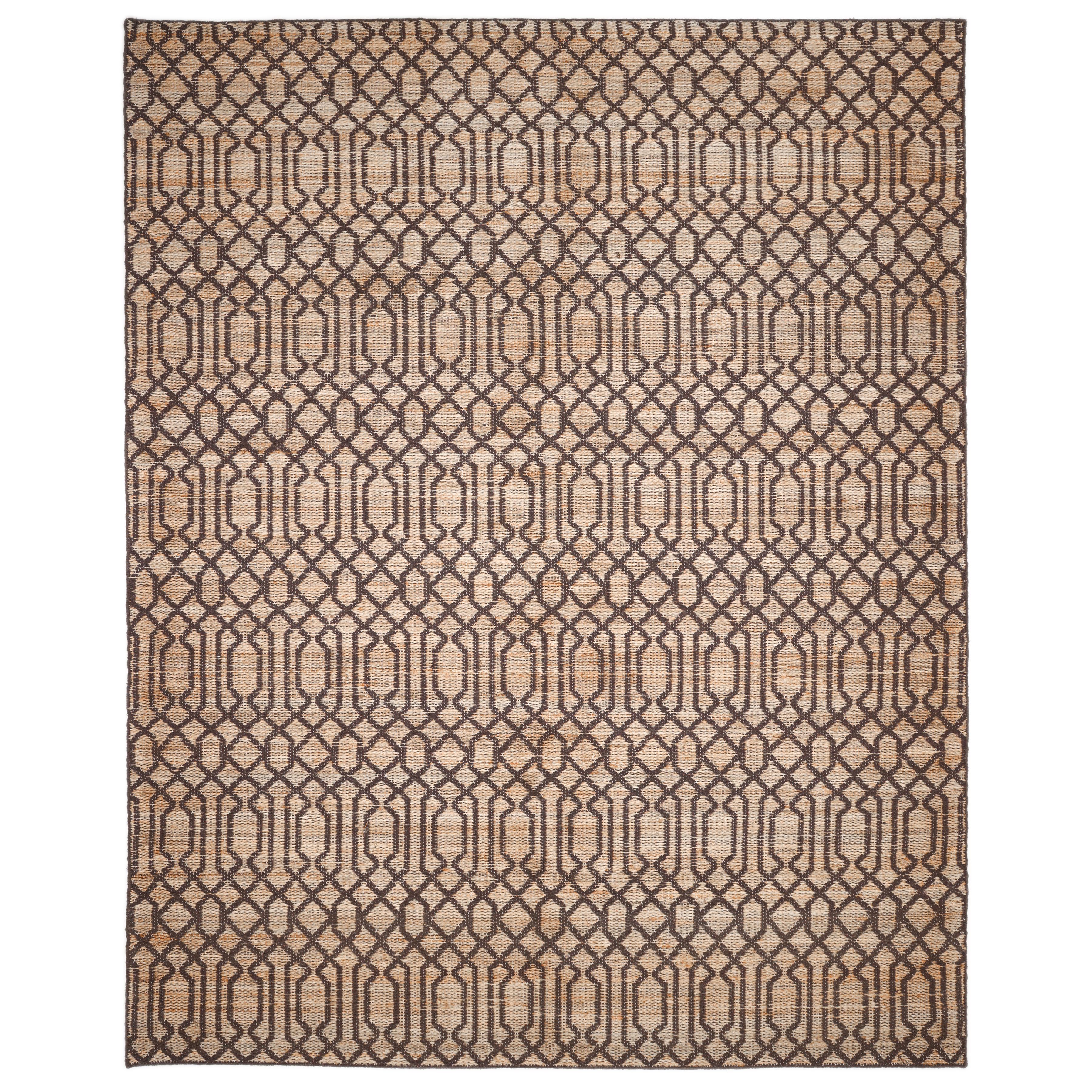 Contemporary Trellis Hand Made Brown Area Rug 3' 0" x 5' 0"