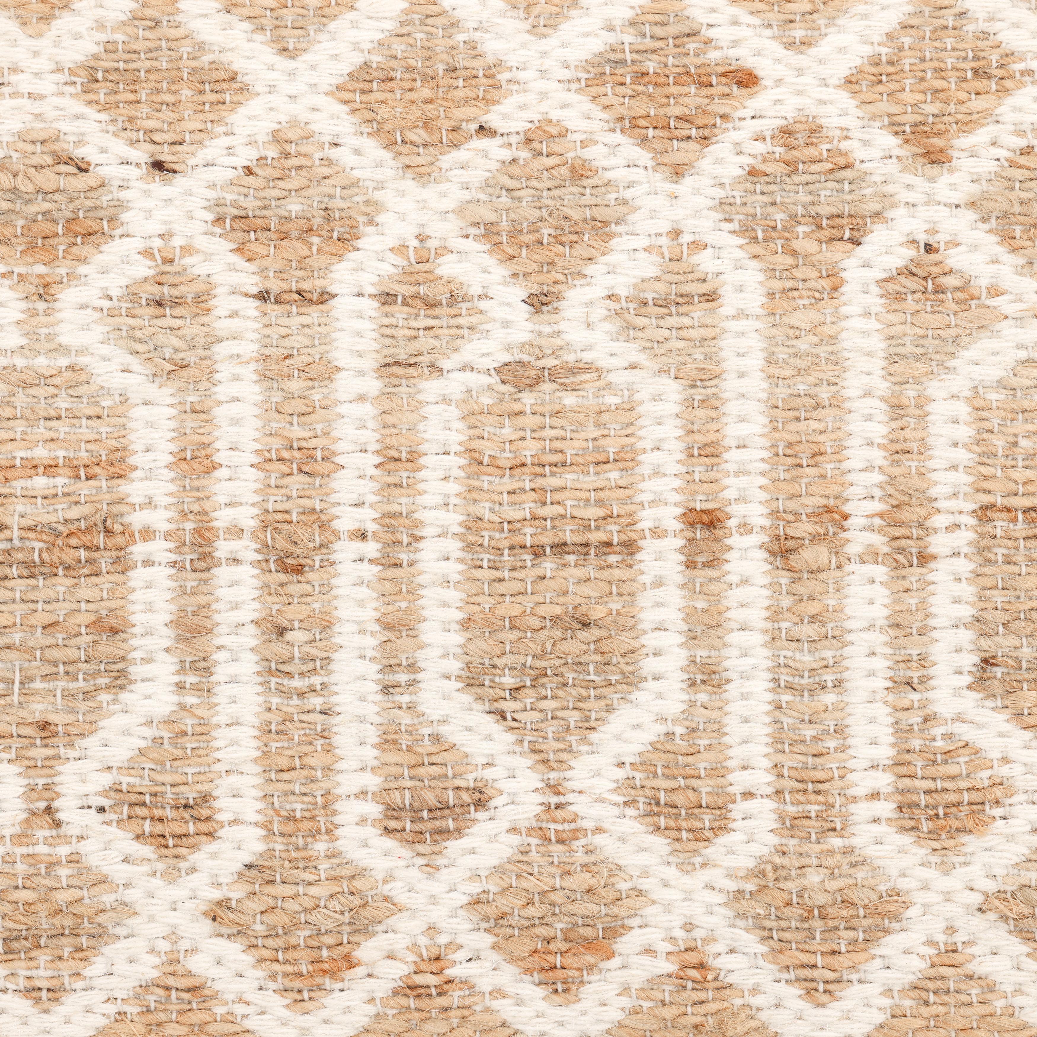 Indian Contemporary Trellis Hand Made Ivory Area Rug 8' 0