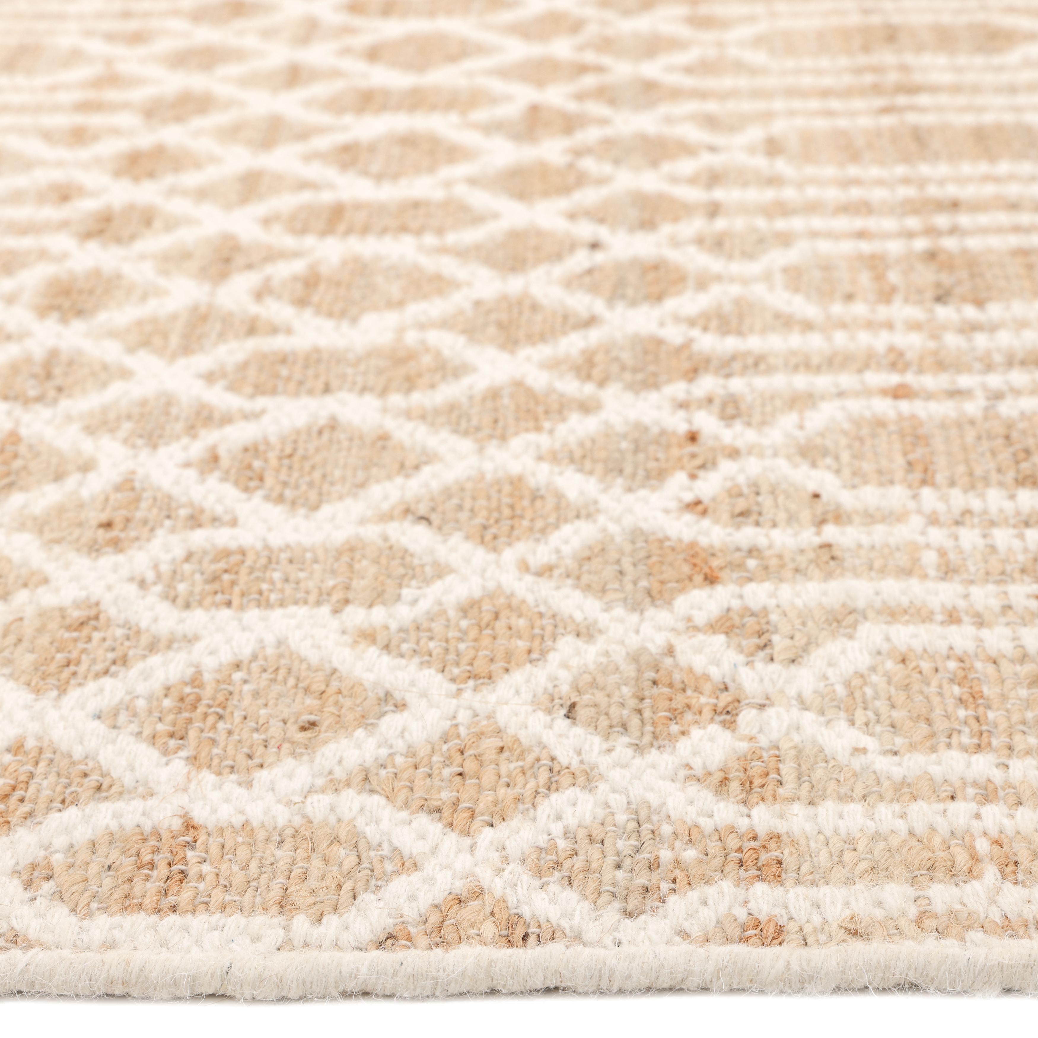 Contemporary Trellis Hand Made Ivory Area Rug 8' 0