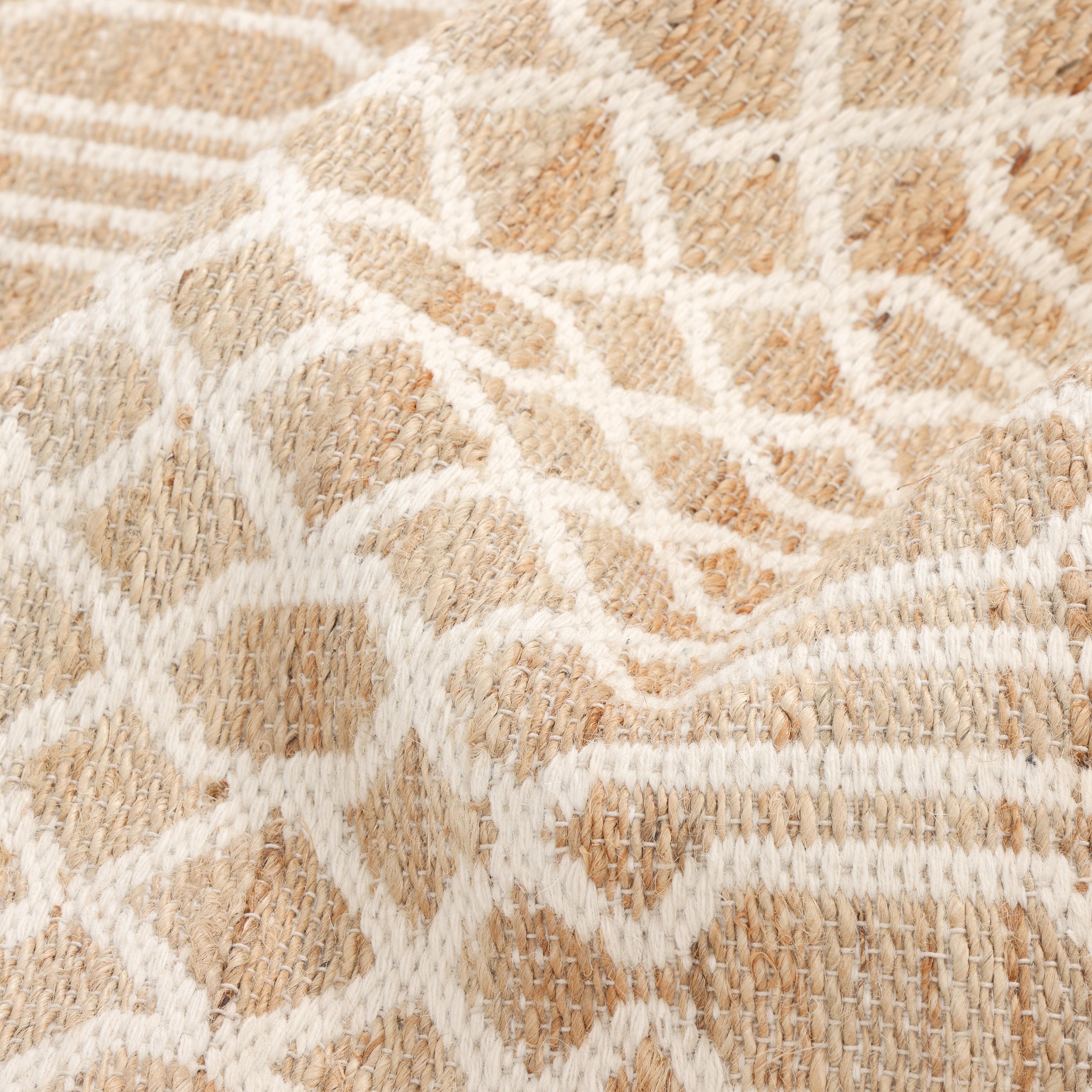Contemporary Trellis Hand Made Ivory Area Rug 8' 0