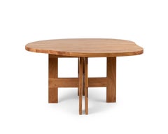 Tavolo da pranzo a cavalletto contemporaneo 'Farmhouse' di Frama, Oak Oak, Stagno