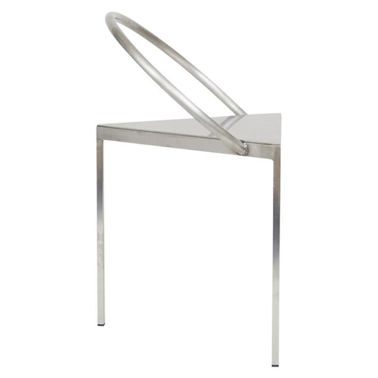 Frama Minimal Scandinavian Design Triangolo Sculptural Chair in Steel