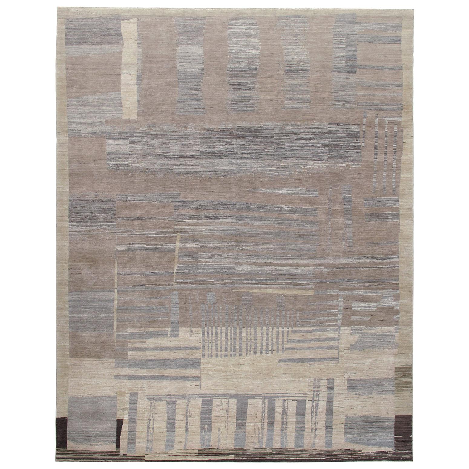 Contemporary Tribal Inspired Abstract Rug For Sale