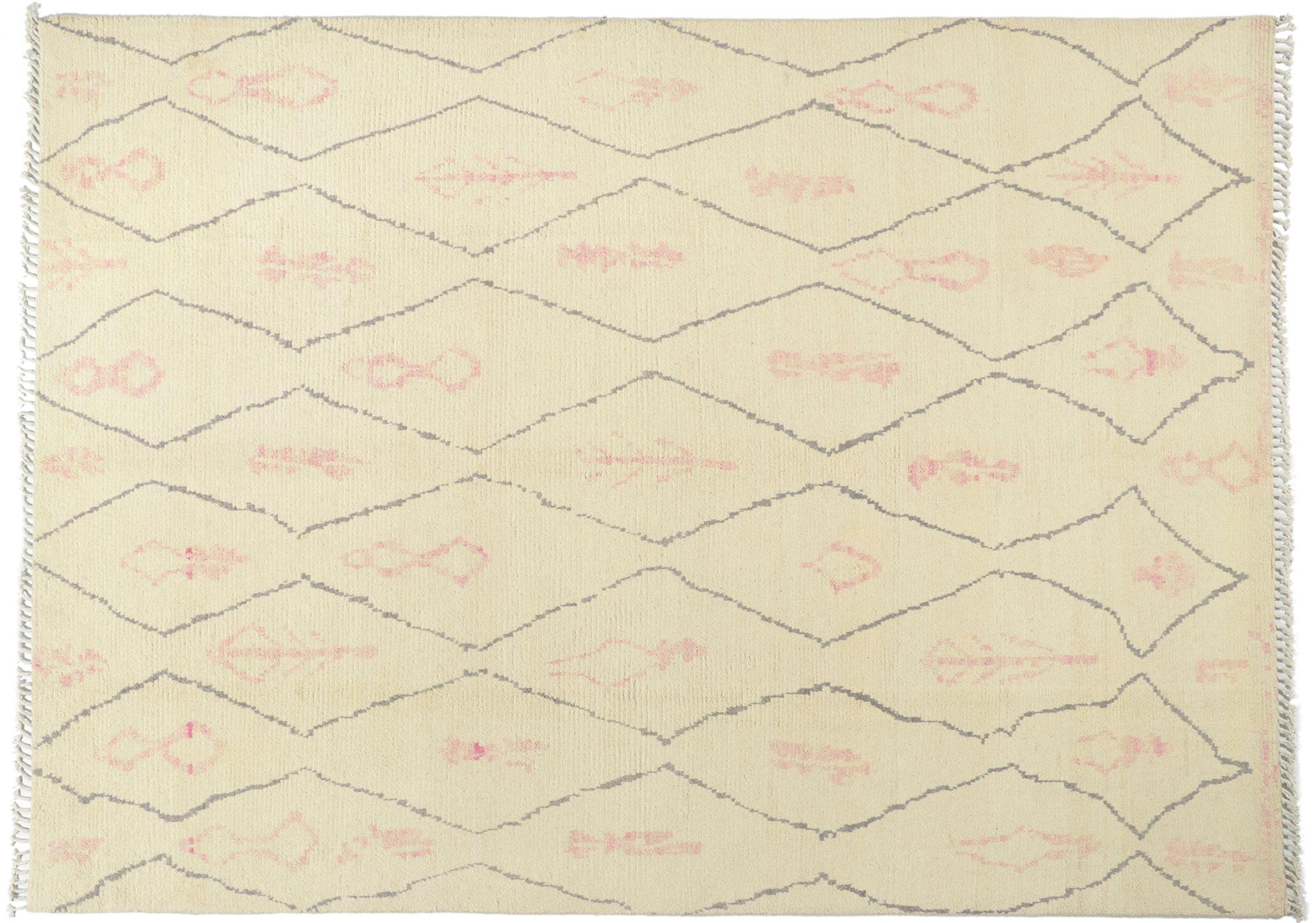 Contemporary Tribal Moroccan Carpet For Sale 3