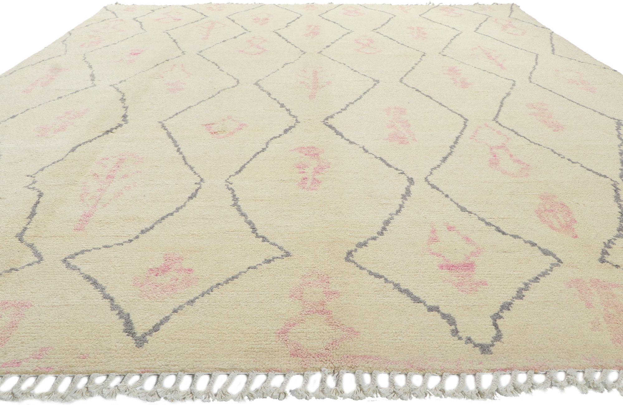 Bohemian Contemporary Tribal Moroccan Carpet  For Sale