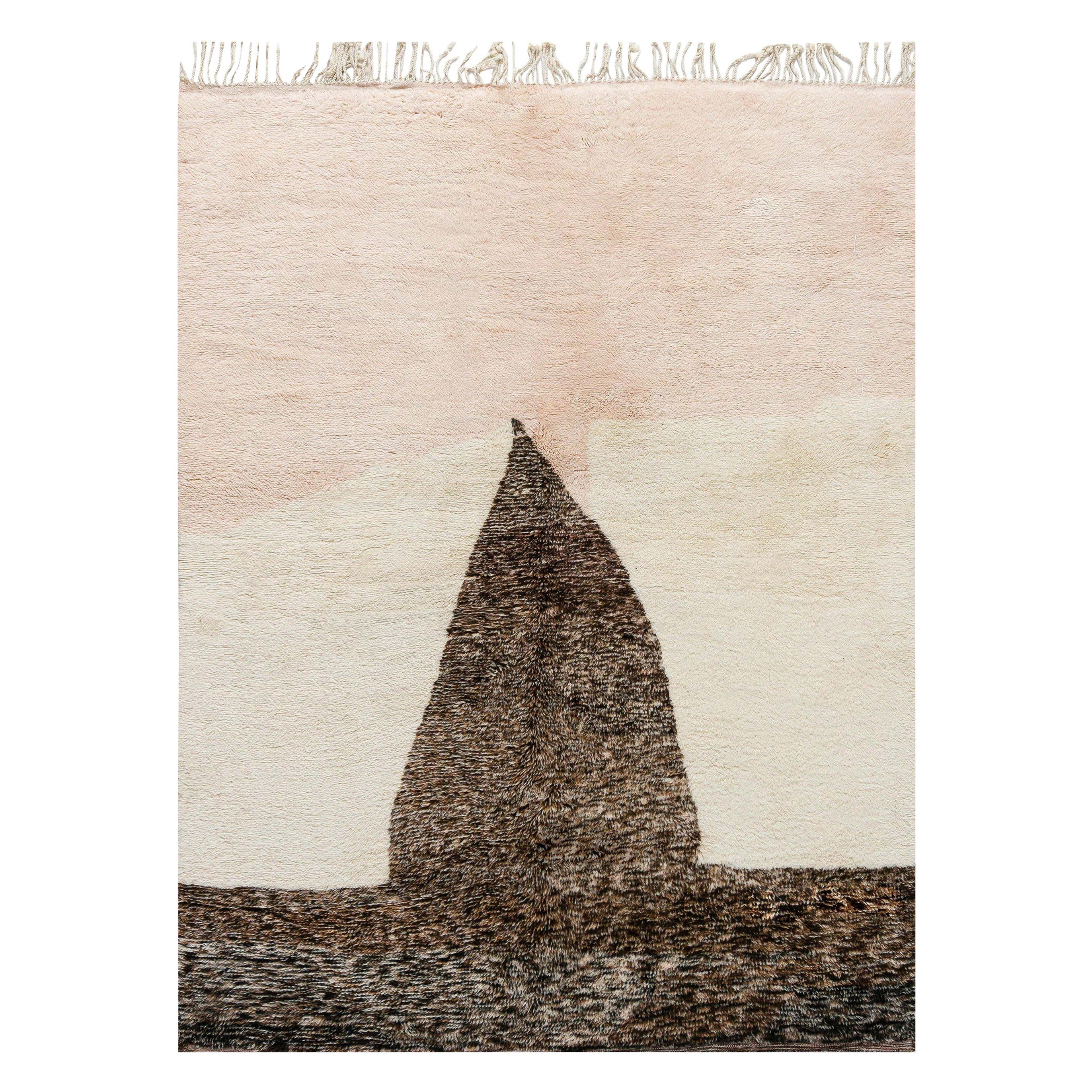 Contemporary Tribal Style Modern Moroccan Wool Rug by Doris Leslie Blau For Sale