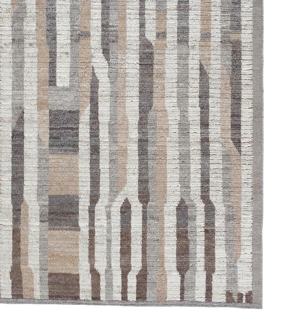 Contemporary Tribal Style Runner in Natural Color Tones For Sale 1