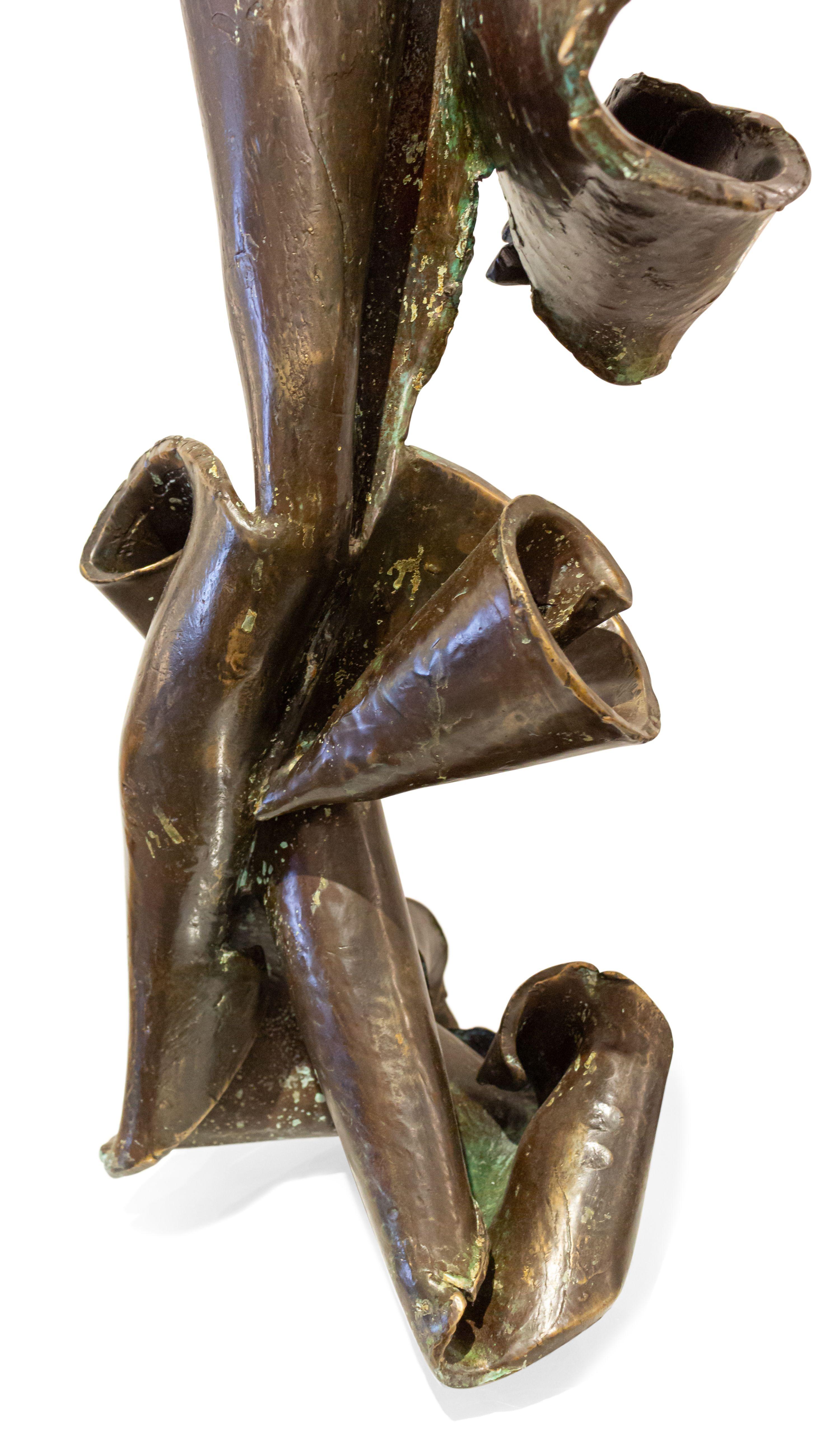 Contemporary Tristan Govignon Abstract Bronze Sculpture on Lucite Base For Sale 2