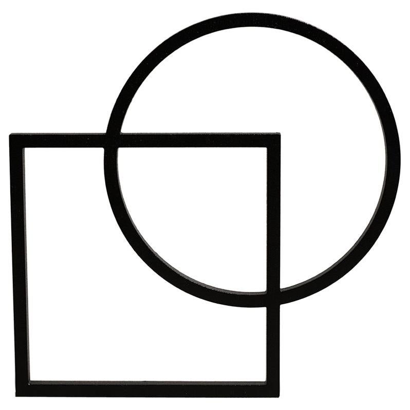Salvamanteles Contemporáneo de Acero, Cuadrado/Círculo, Moderno, Minimalista, Geométrico