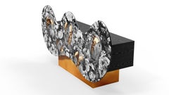 Contemporary Trivia Sideboard in Black Ash, Gold Leaf