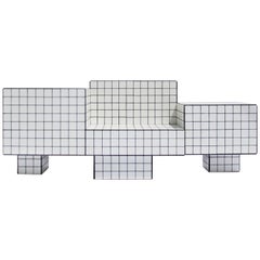 Contemporary TS I Limited Edition Lounge Seat with Tiles, Wood and Black Grout