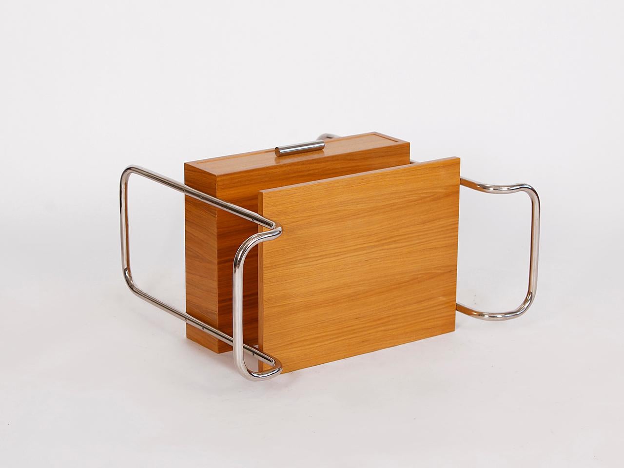 Stainless Steel Contemporary Tubular Steel Sideboard Czech Functionalism Bauhaus For Sale