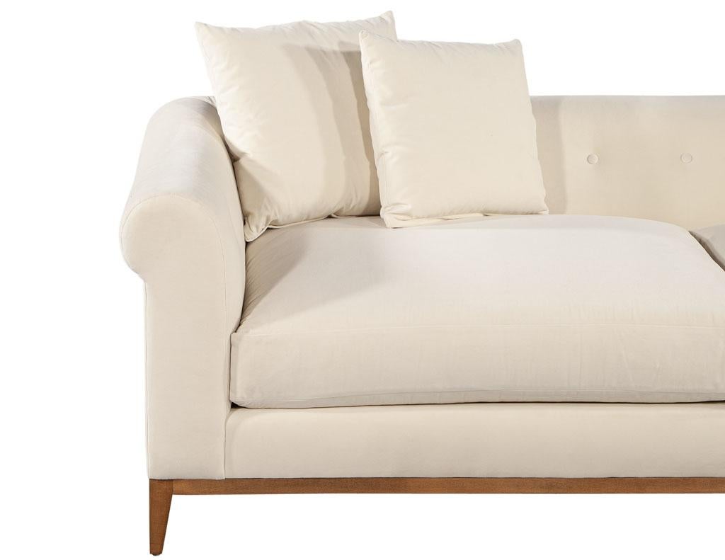 Contemporary Tufted Sofa with Curved Arms by Ellen Degeneres Pales Sofa 3