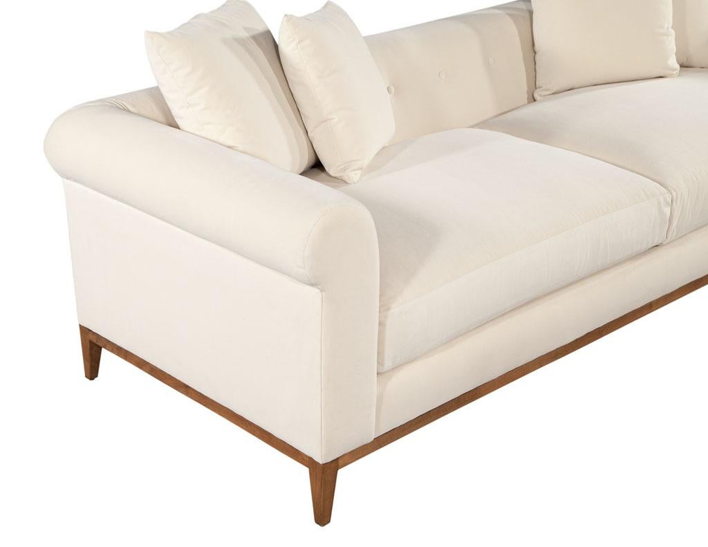 Contemporary Tufted Sofa with Curved Arms by Ellen Degeneres Pales Sofa 5