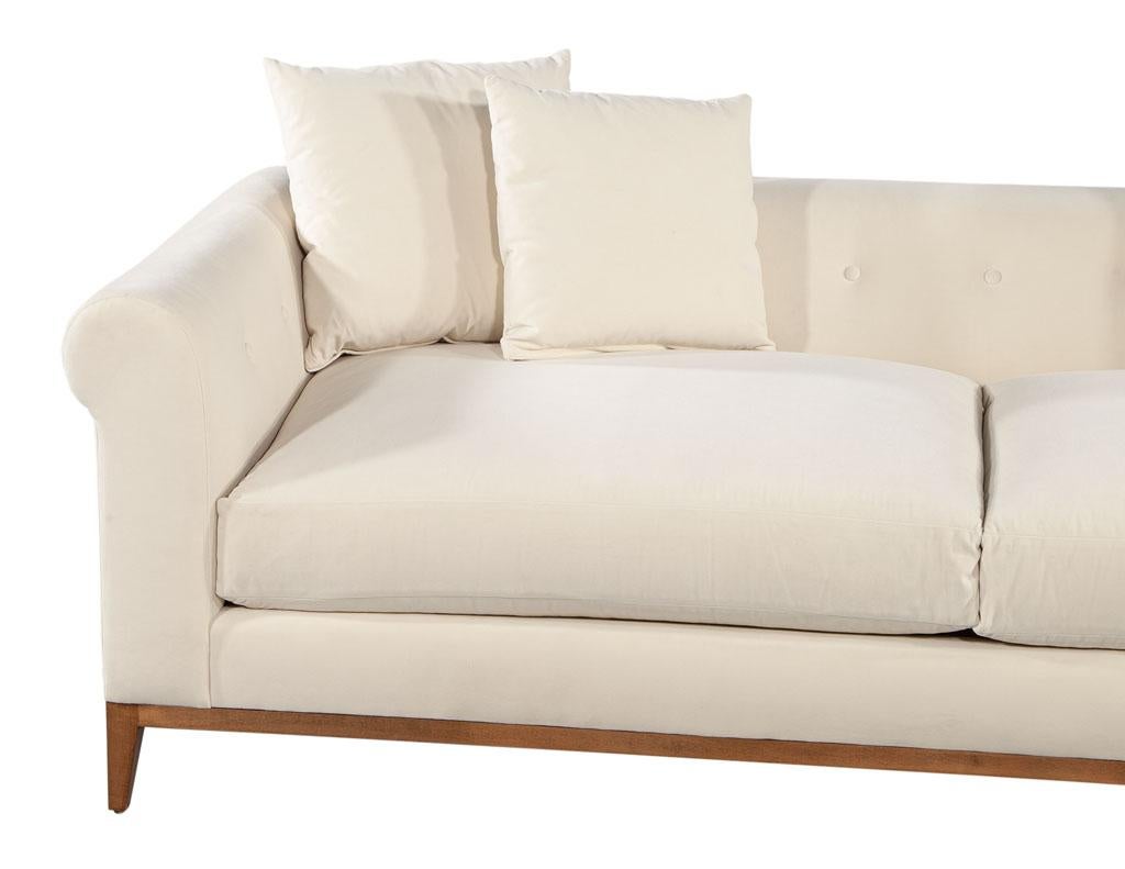 American Contemporary Tufted Sofa with Curved Arms by Ellen Degeneres Pales Sofa