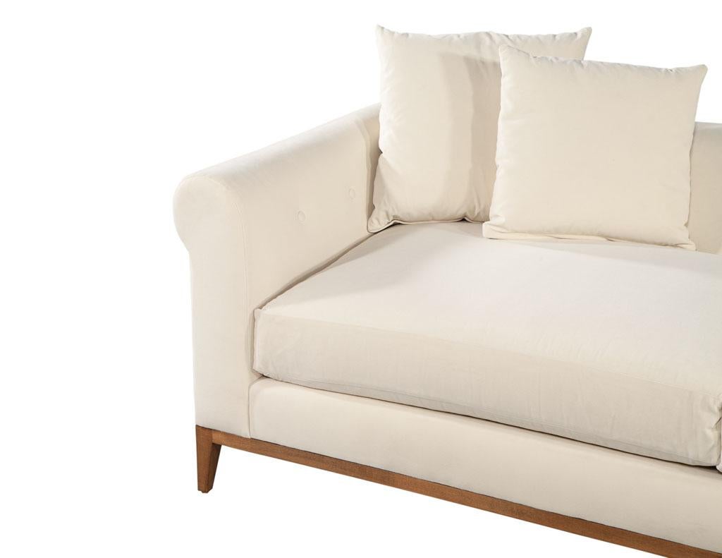 Contemporary Tufted Sofa with Curved Arms by Ellen Degeneres Pales Sofa 2