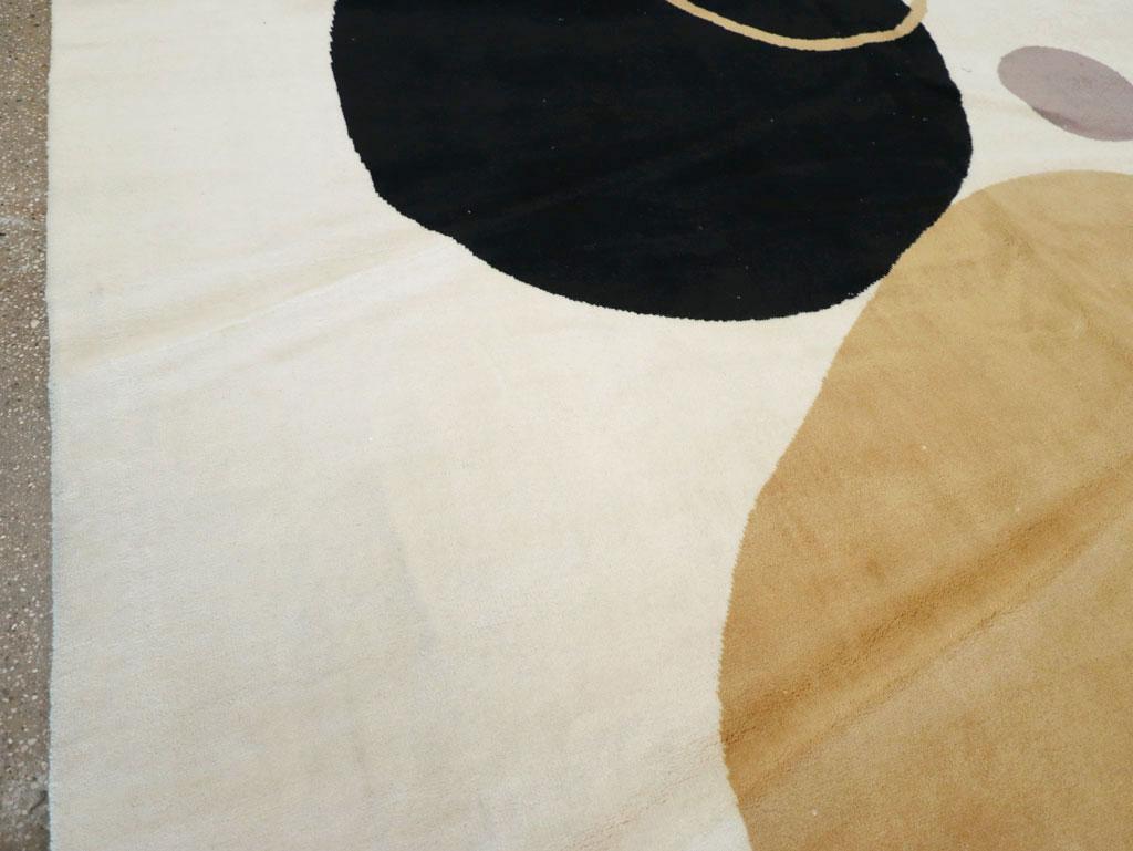 Contemporary Turkish Abstract Style Raumgröße Teppich (Moderne) im Angebot