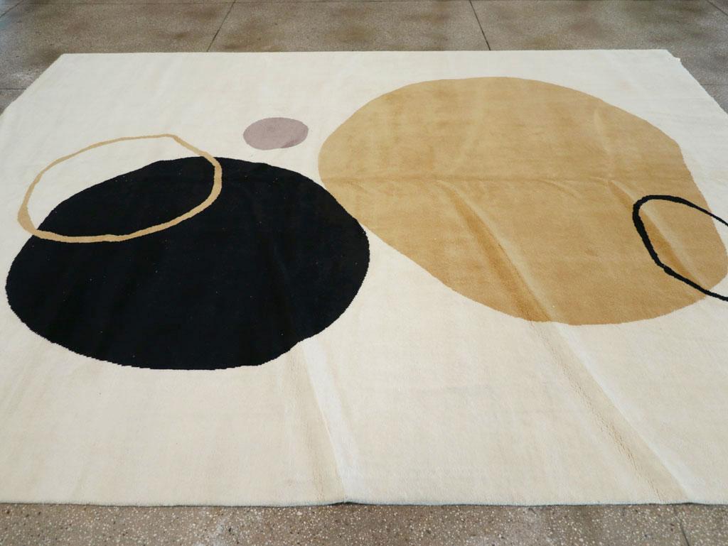 Contemporary Turkish Abstract Style Raumgröße Teppich (Türkisch) im Angebot